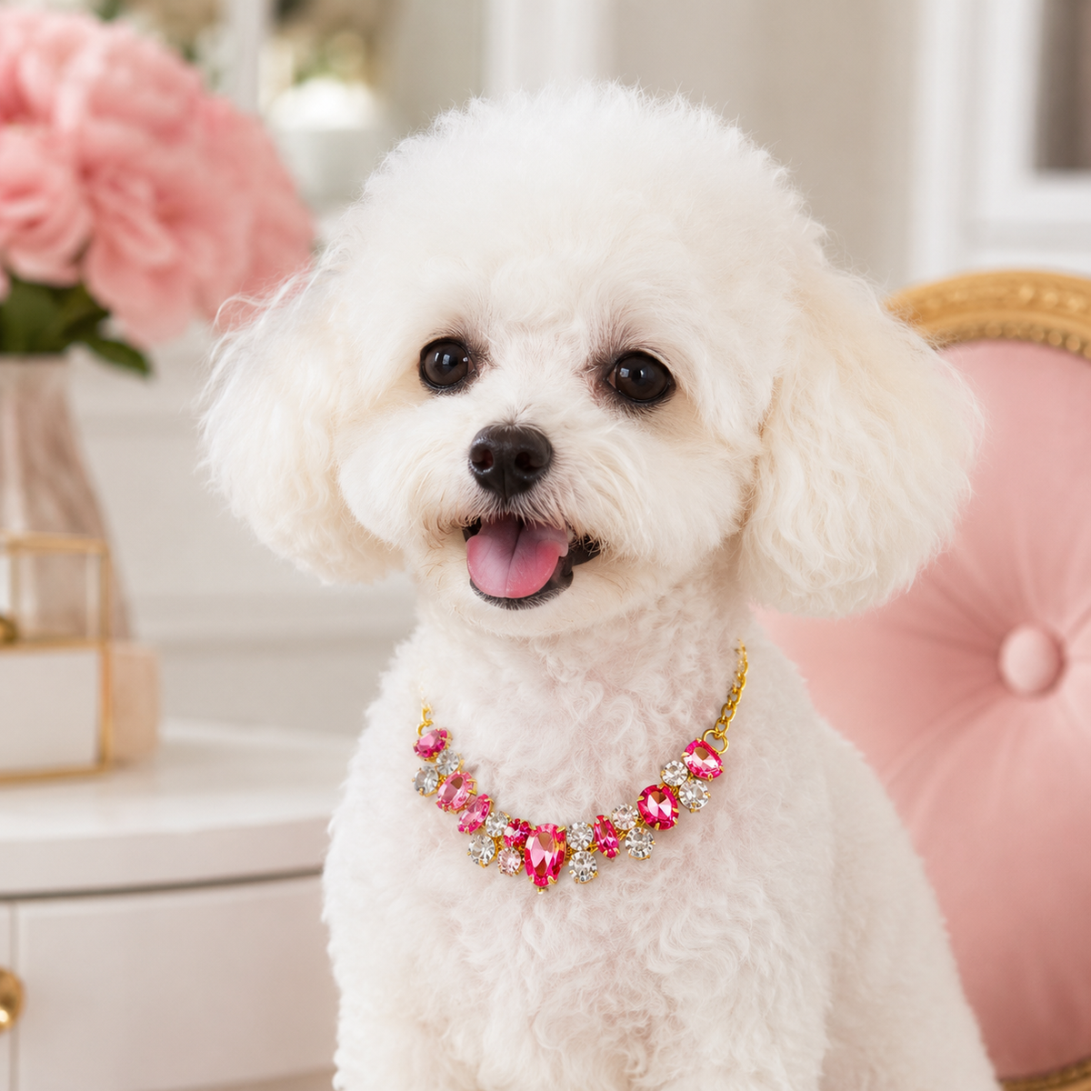 Colorful Crystal Pet Necklace