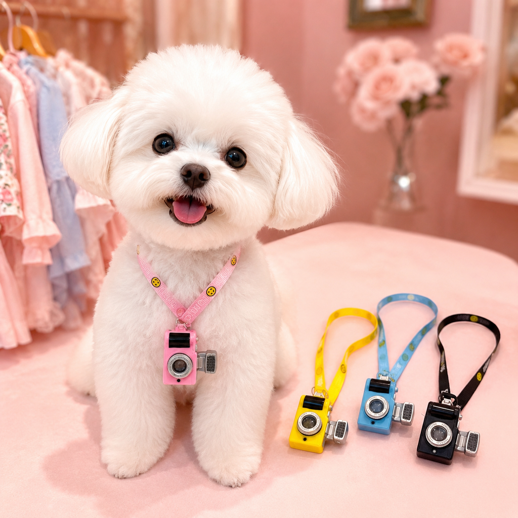 Retro Camera Pendant Pet Necklace