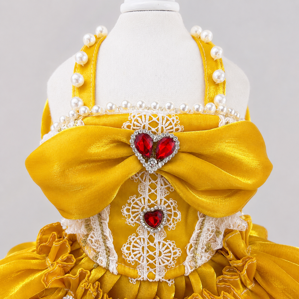 Golden Heart Jewel Dog Dress