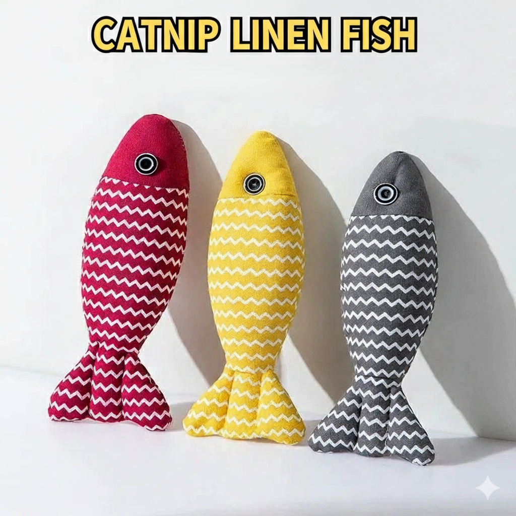 Catnip Fish Chew Toy for Cats