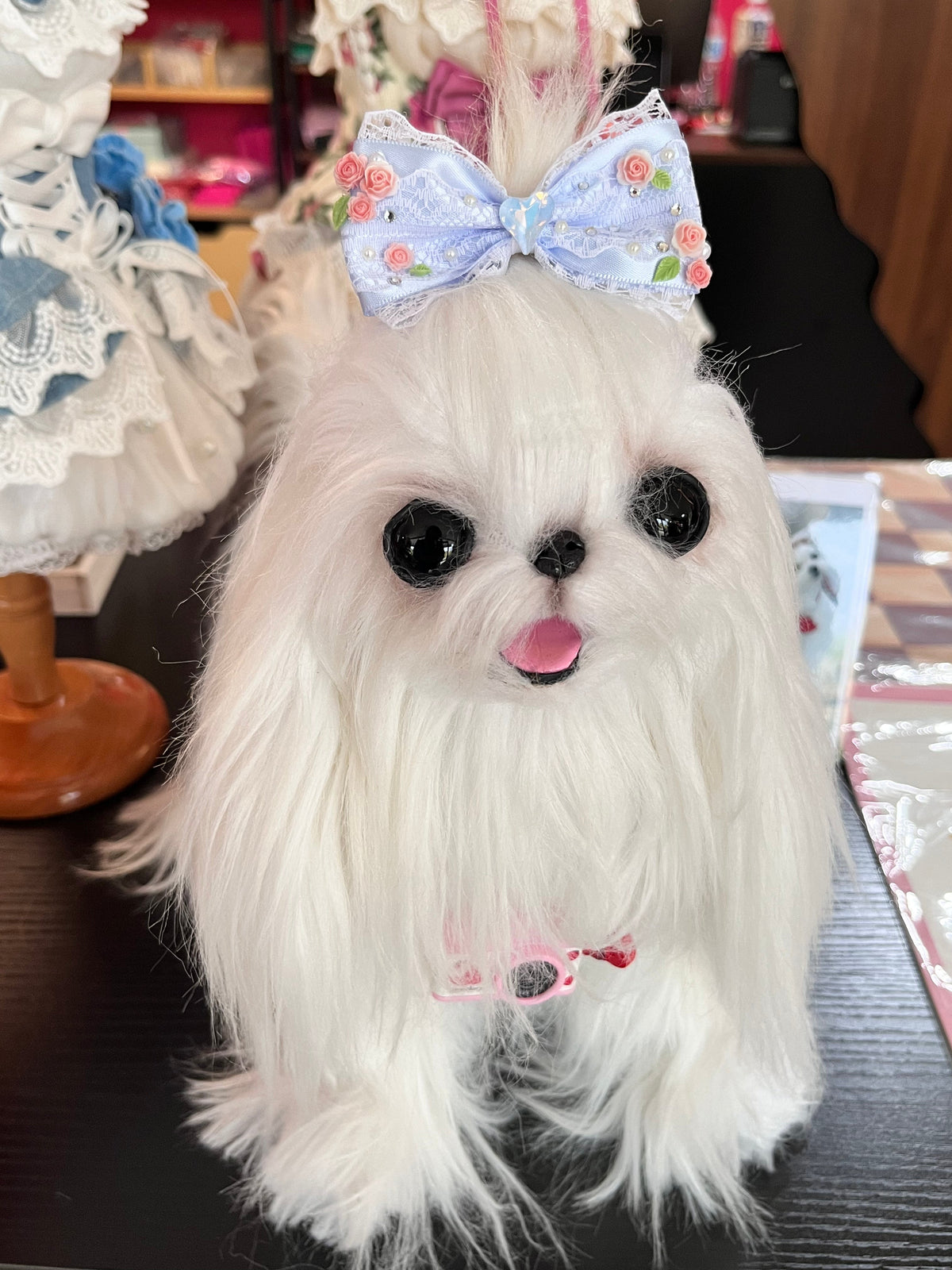 Lace Floral Pet Bow Hair Clip
