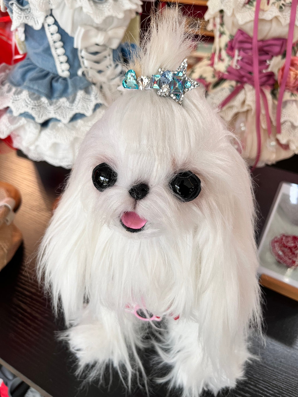 Rhinestone Star and Heart Pet Hair Clip