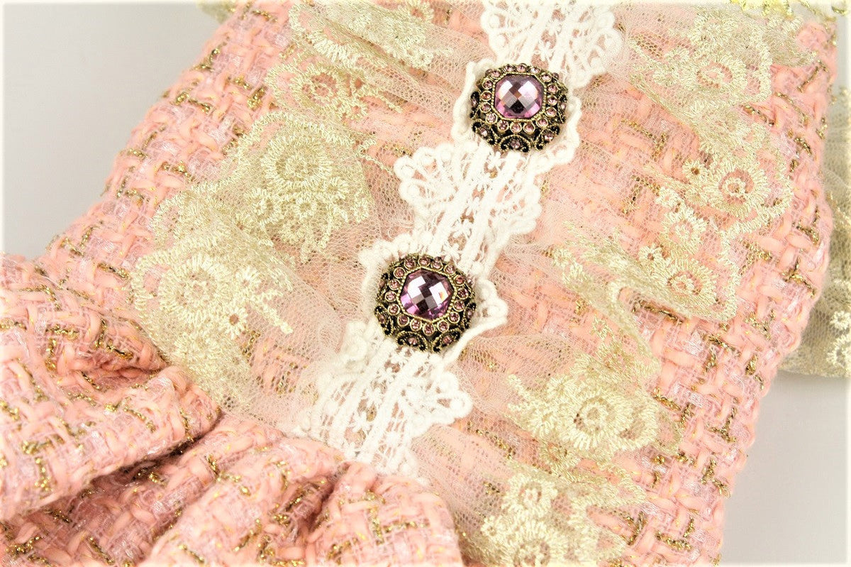 Vintage Pink Tweed Dog Dress