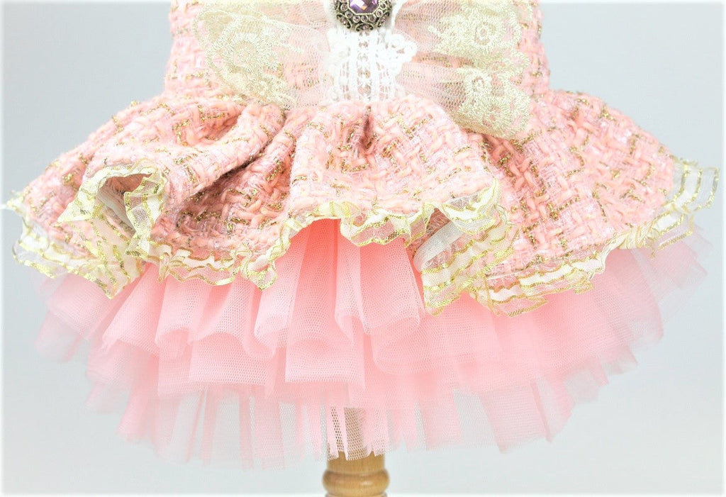 Vintage Pink Tweed Dog Dress