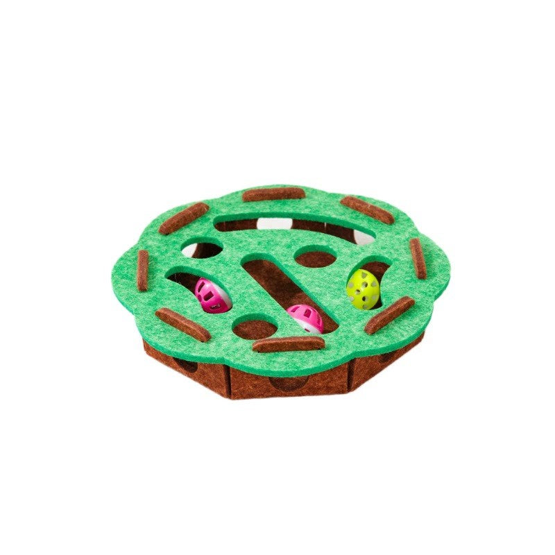 Round Felt Cat Puzzle Track Toy