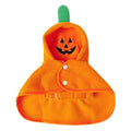 Pumpkin Hooded Dog Cape with Snap Buttons