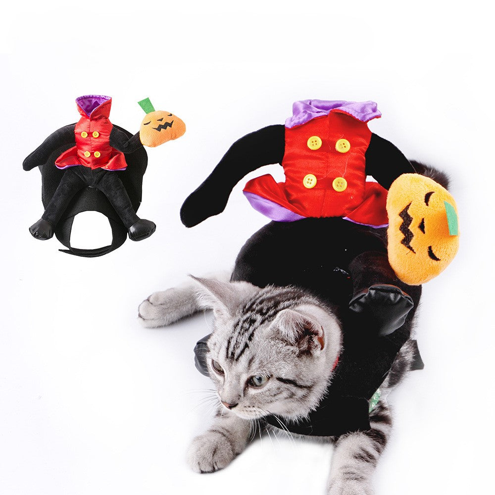 Headless Rider Pet Costume with Plush Pumpkin