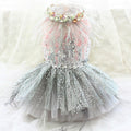 Sequin Feather Dog Princess Dress