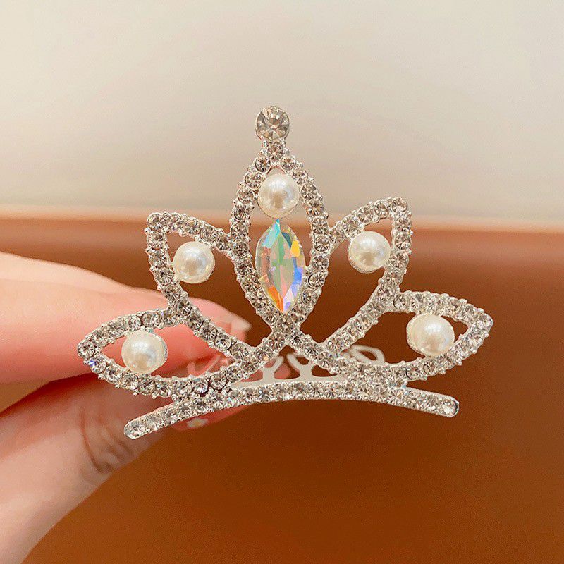 Small Rhinestone Pet Crown Hair Clip