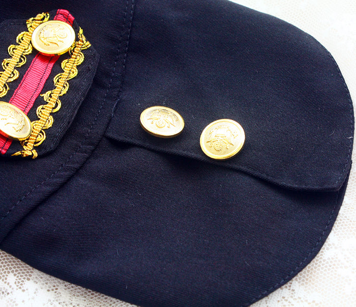 Black and Red Royal Military Dog Suit