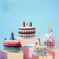 Birthday Cake Plush Dog Toy - Three Styles