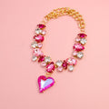 Crystal Heart Pet Necklace