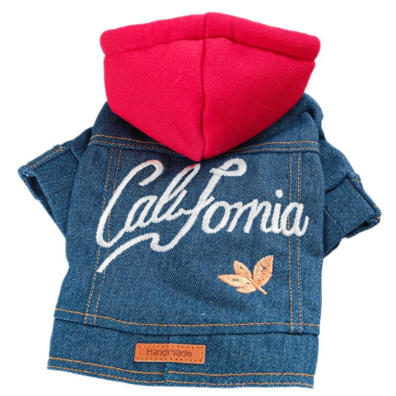 Denim Dog Hoodie Jacket Outfit