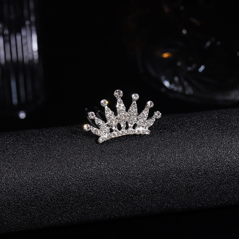 Small Rhinestone Pet Crown Hair Clip