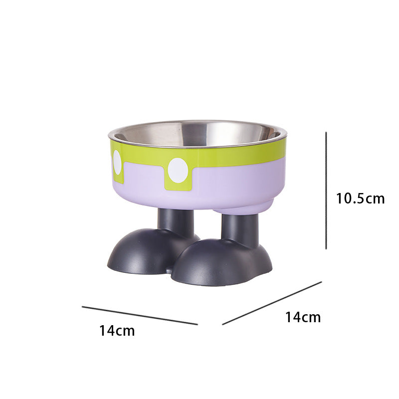 Bow Stripe Elevated Stainless Steel Pet Bowl