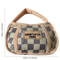 Checkered Handbag Plush Dog Toy