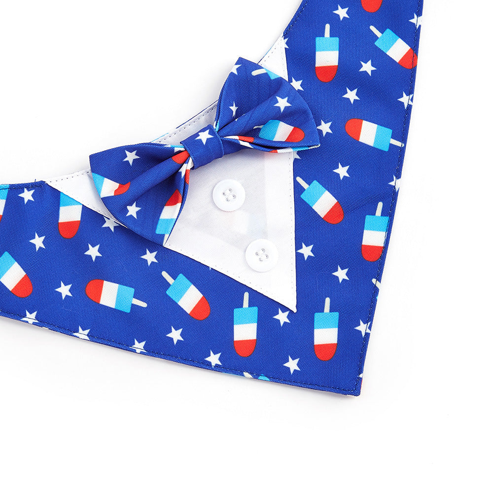Patriotic Popsicle Dog Tuxedo Bandana