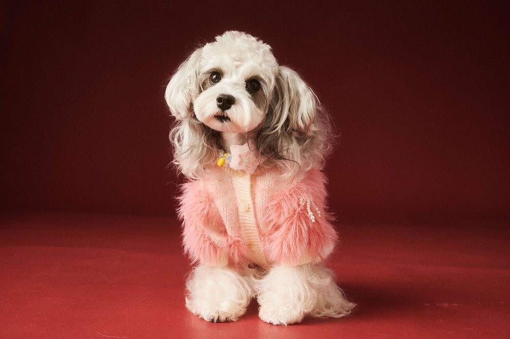 Pink Knit Pet Sweater Jumper