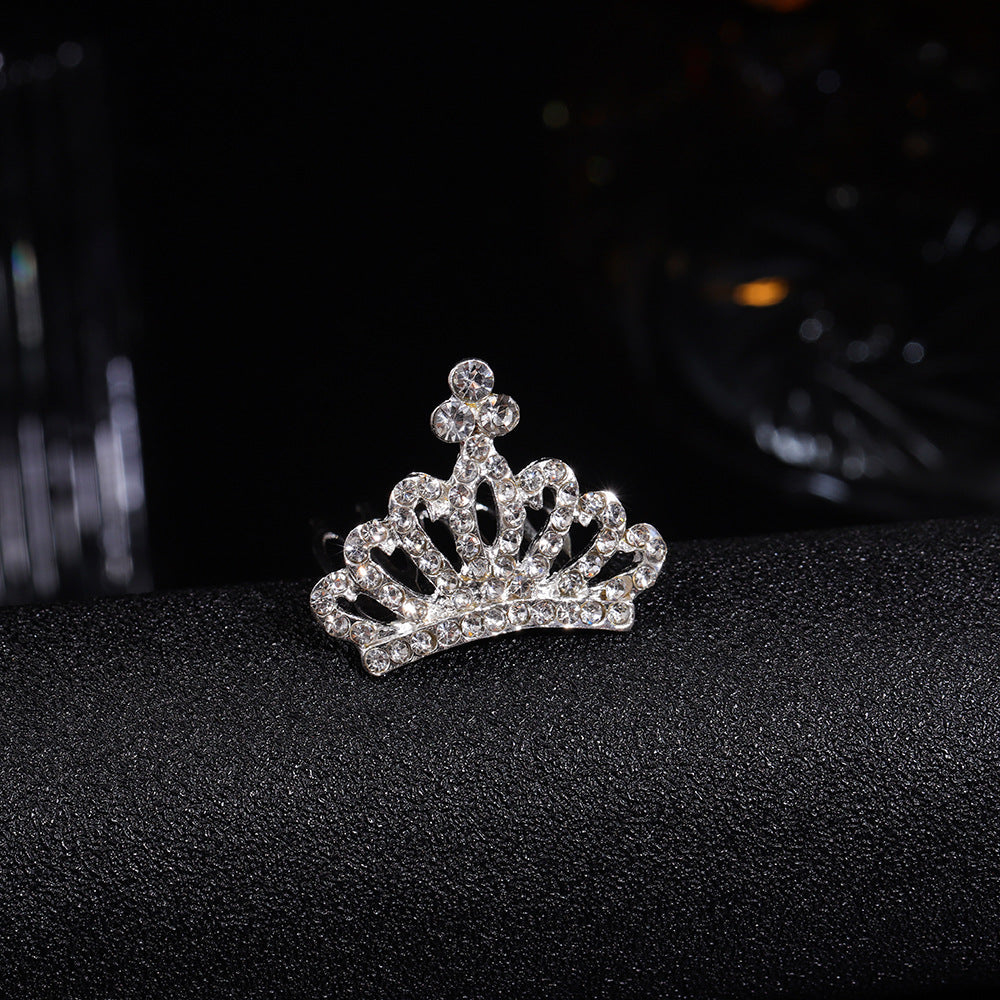 Small Rhinestone Pet Crown Hair Clip