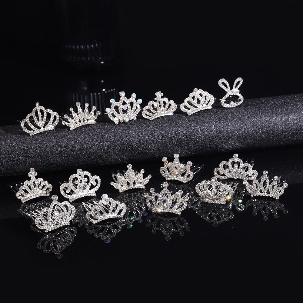 Small Rhinestone Pet Crown Hair Clip