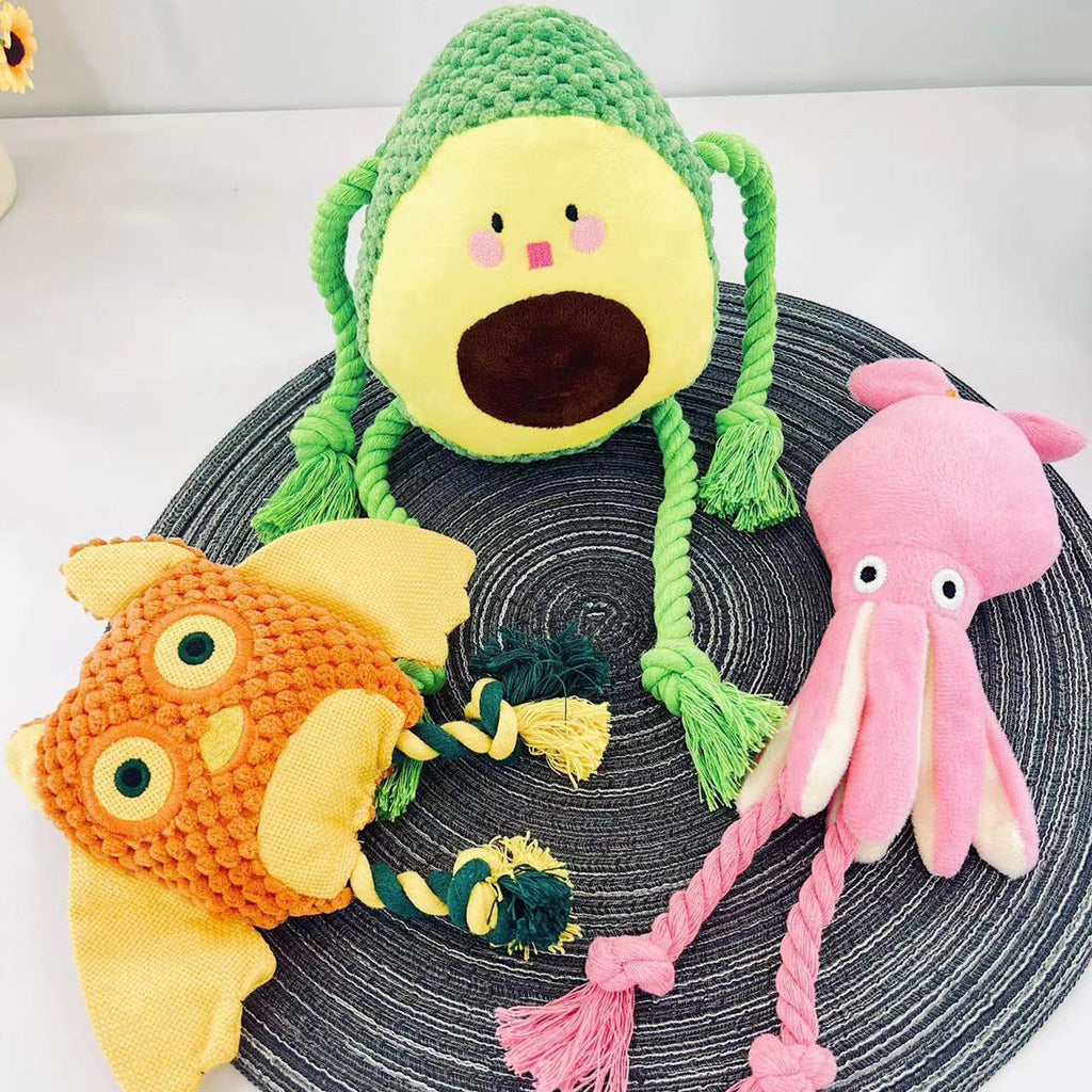 Plush Animal Rope Dog Toy