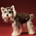 Vintage Faux Leather Dog Vest with Utility Pockets