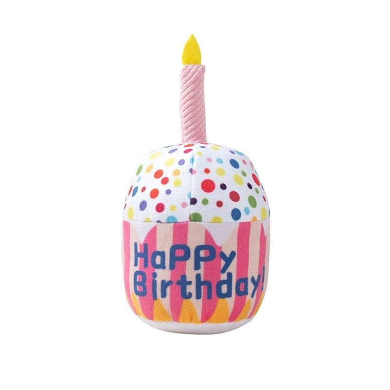 Birthday Cake Plush Dog Toy - Three Styles