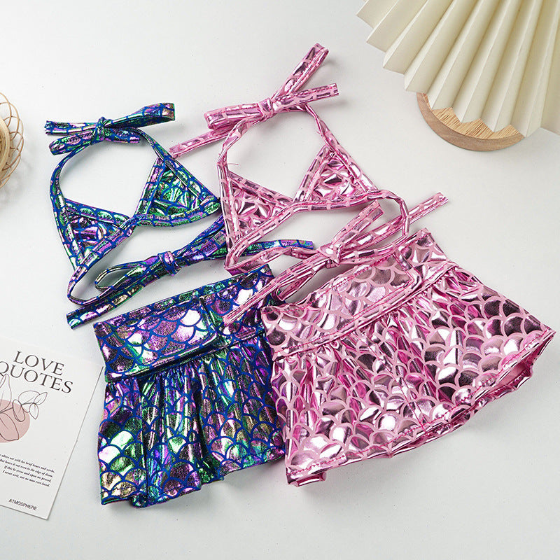 Mermaid Dog Bikini Set with Skirt