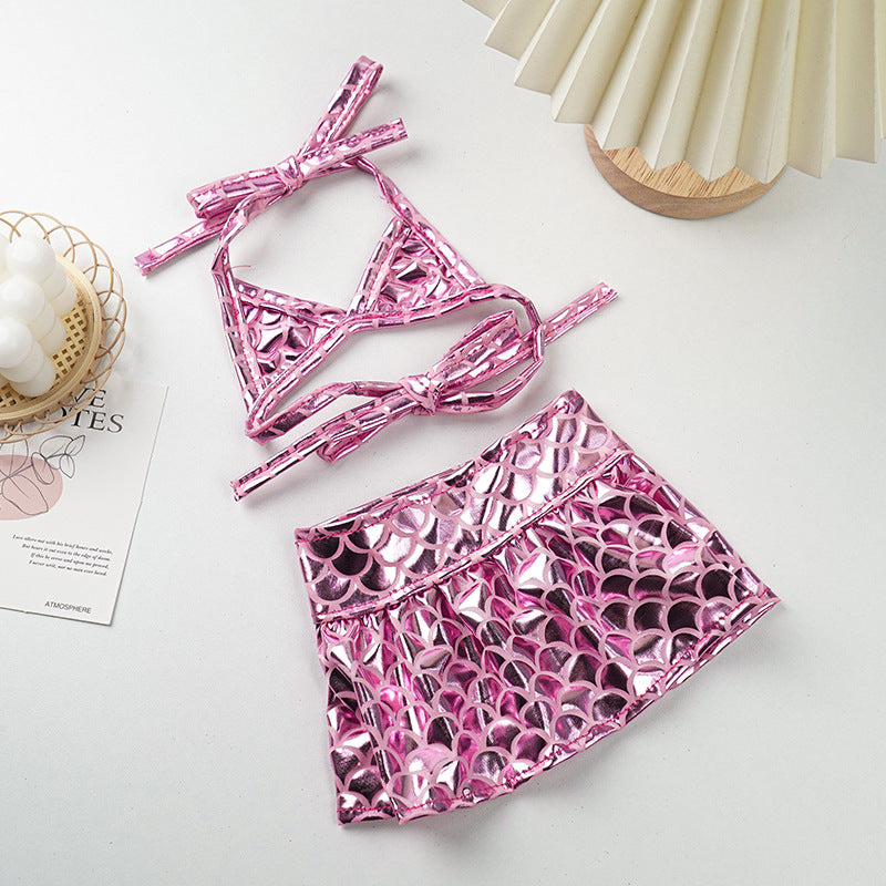 Mermaid Dog Bikini Set with Skirt