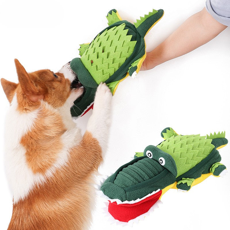 Alligator Treat Hiding Tug Dog Toy