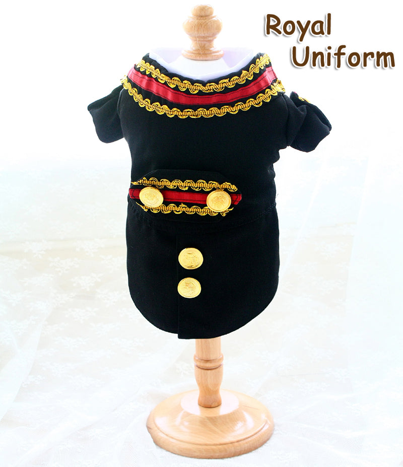 Black and Red Royal Military Dog Suit