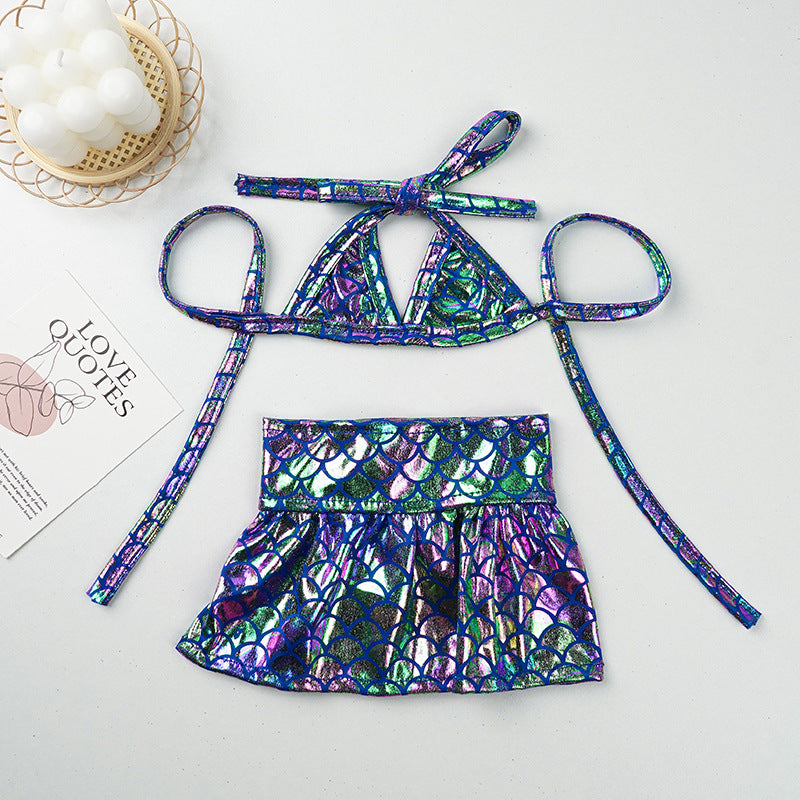 Mermaid Dog Bikini Set with Skirt