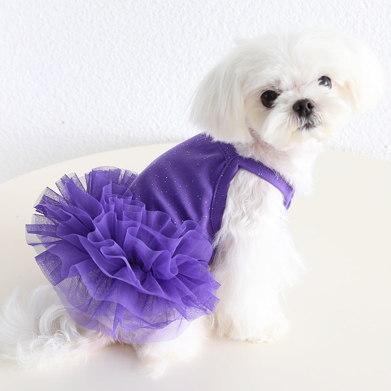 Sparkle Tutu Dog Dress with Ballet Skirt