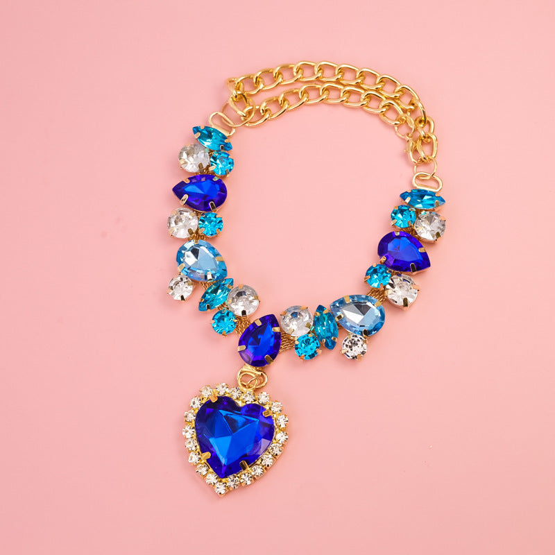 Heart Crystal Pet Necklace
