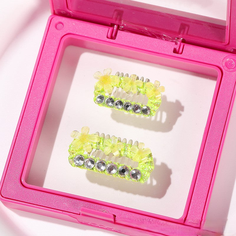 Crystal Flower Mini Pet Hair Clips