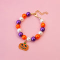 Pumpkin Charm Pet Bead Necklace