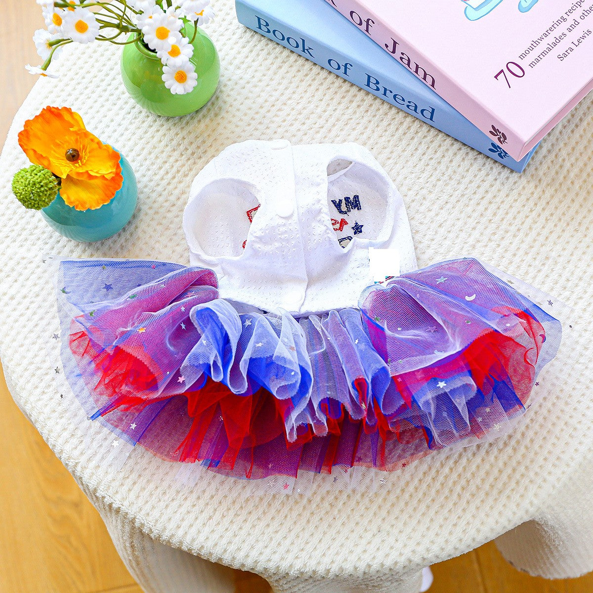 Patriotic Tulle Dog Dress