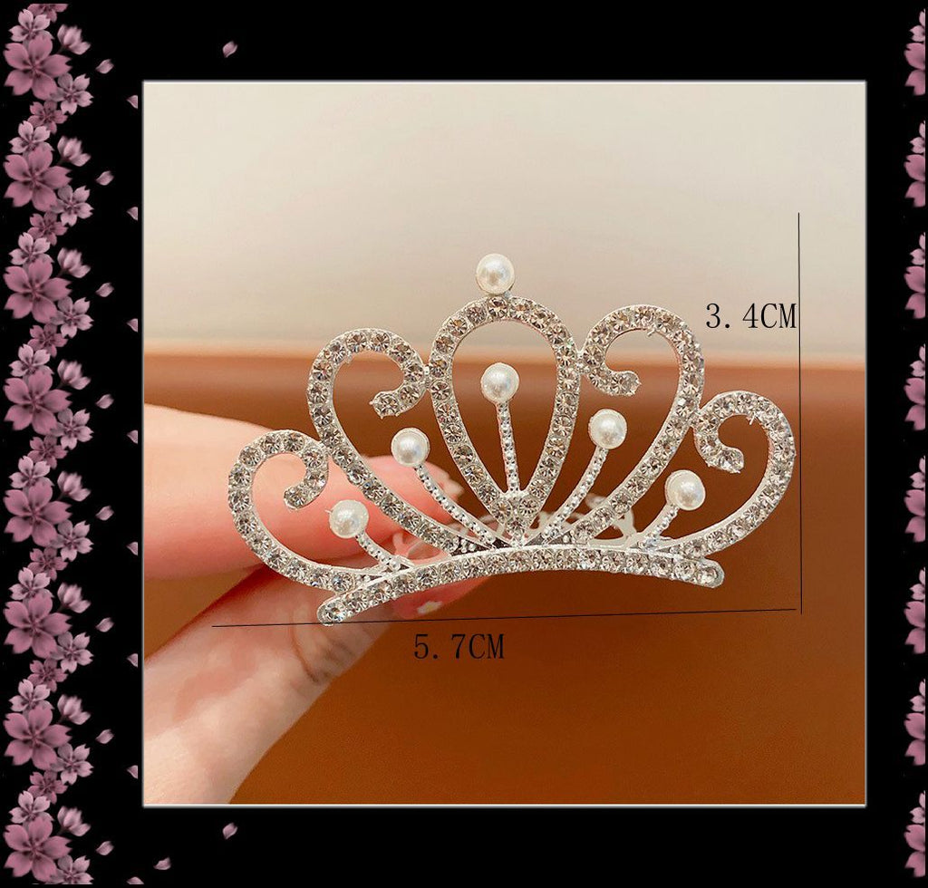 Small Rhinestone Pet Crown Hair Clip