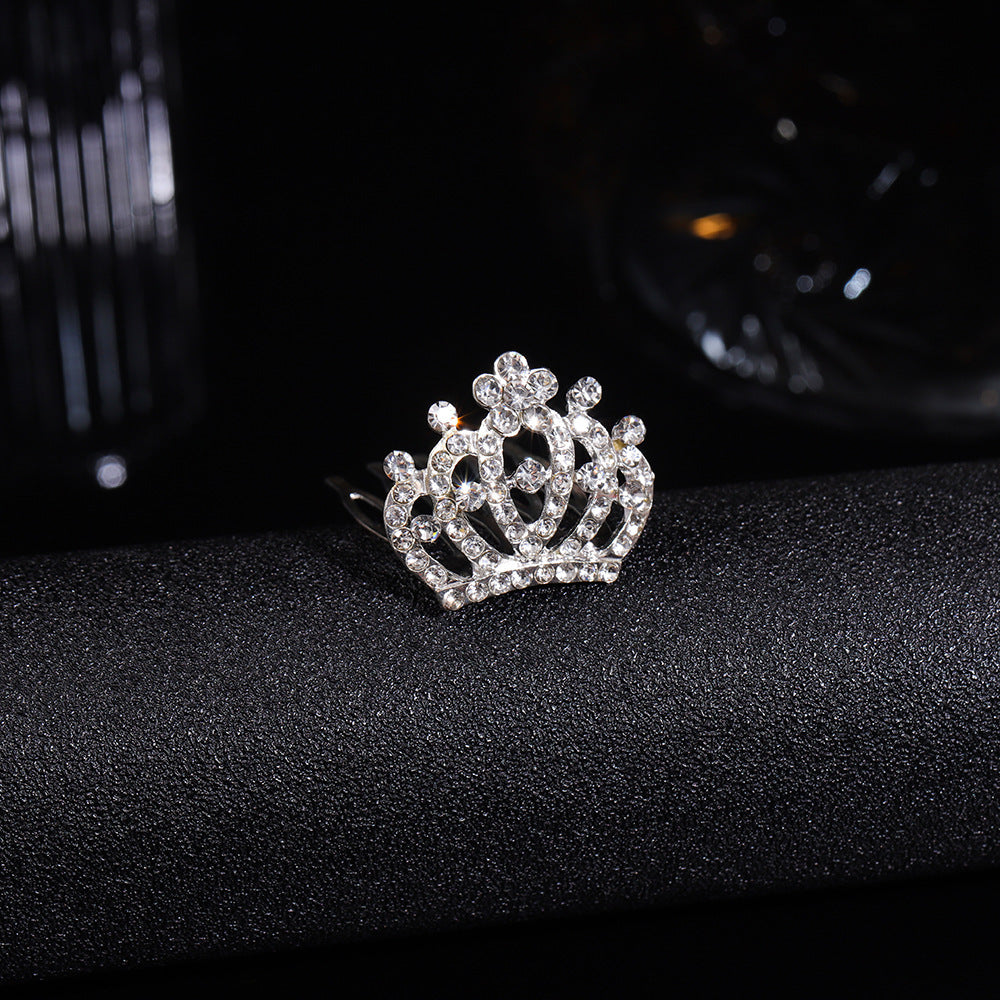 Small Rhinestone Pet Crown Hair Clip