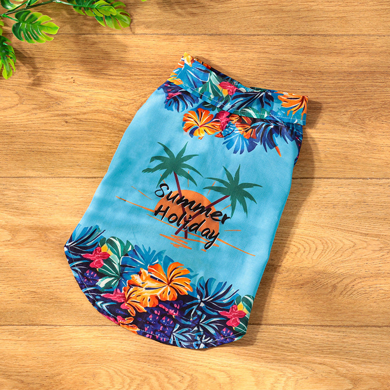 Tropical Print Dog Shirt
