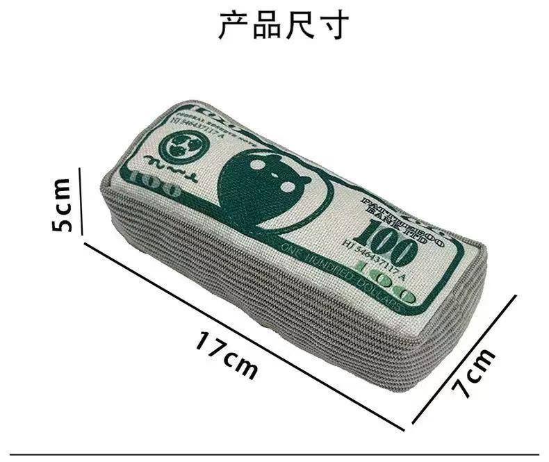 Play Money Roll Crinkle Dog Toy