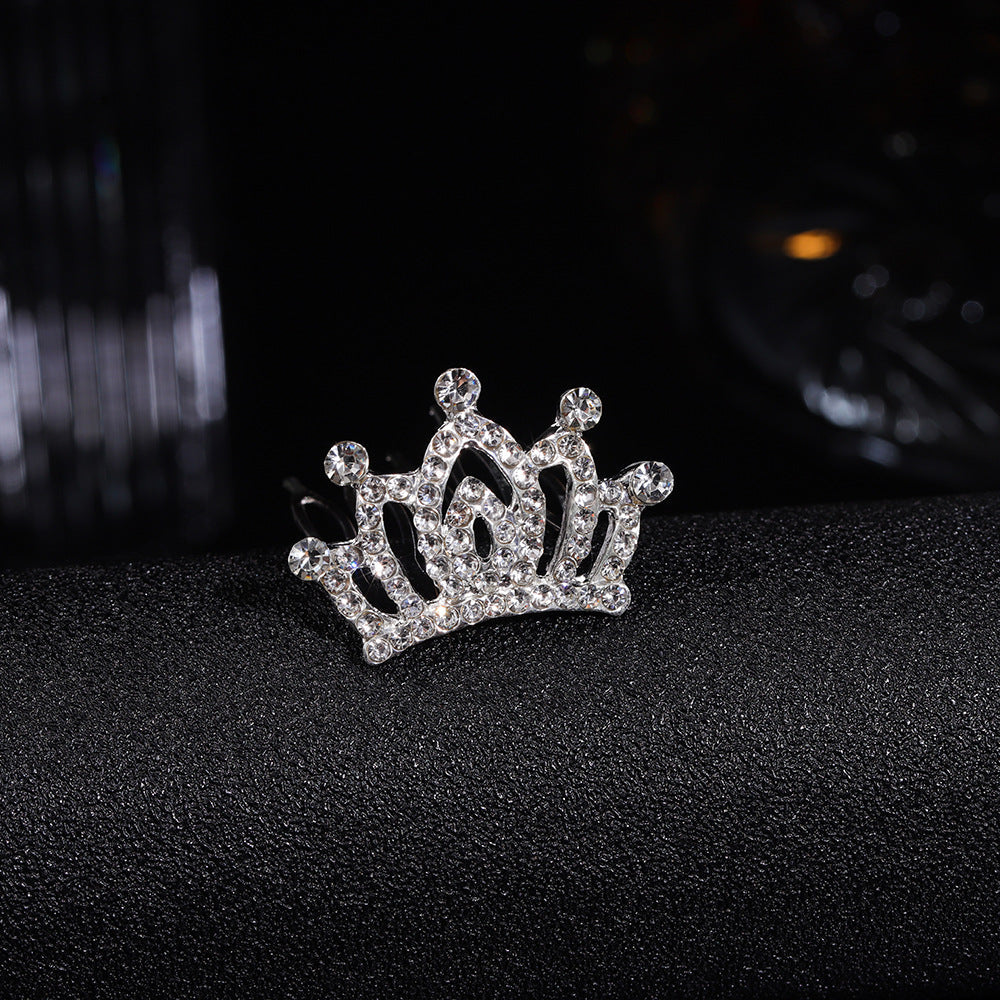 Small Rhinestone Pet Crown Hair Clip