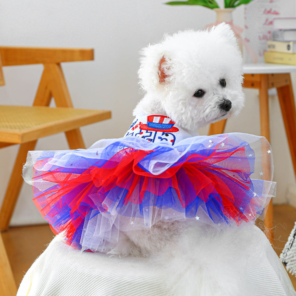Patriotic Tulle Dog Dress