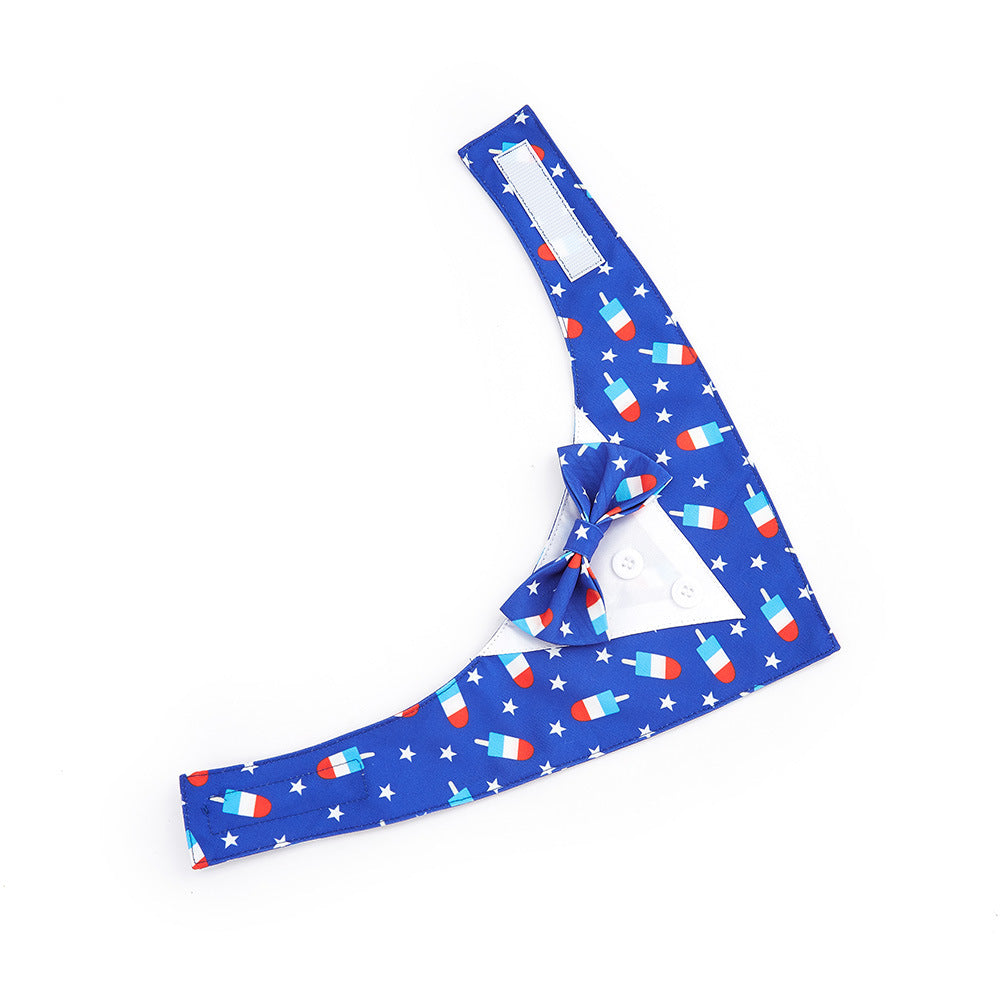 Patriotic Popsicle Dog Tuxedo Bandana