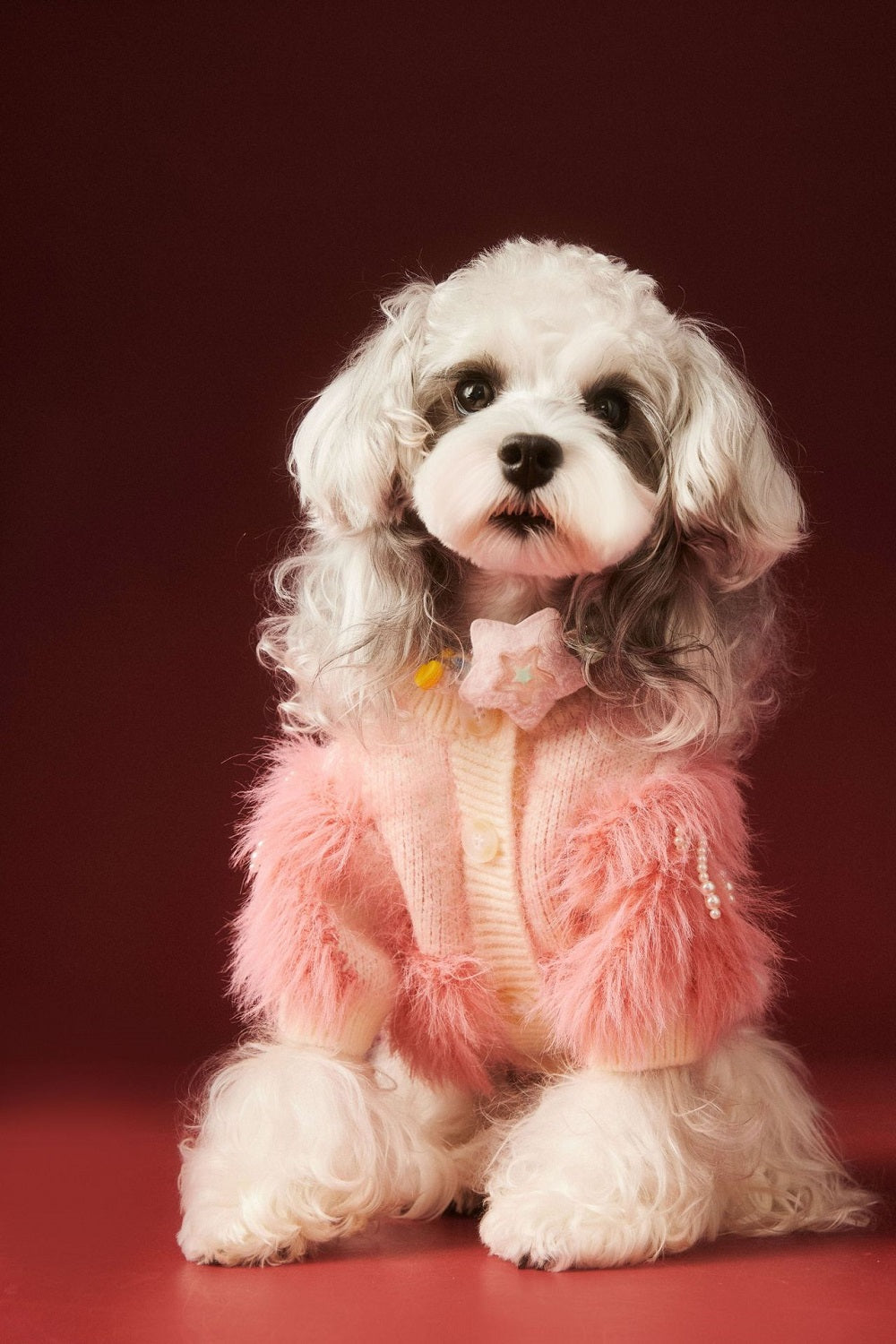Pink Knit Pet Sweater Jumper