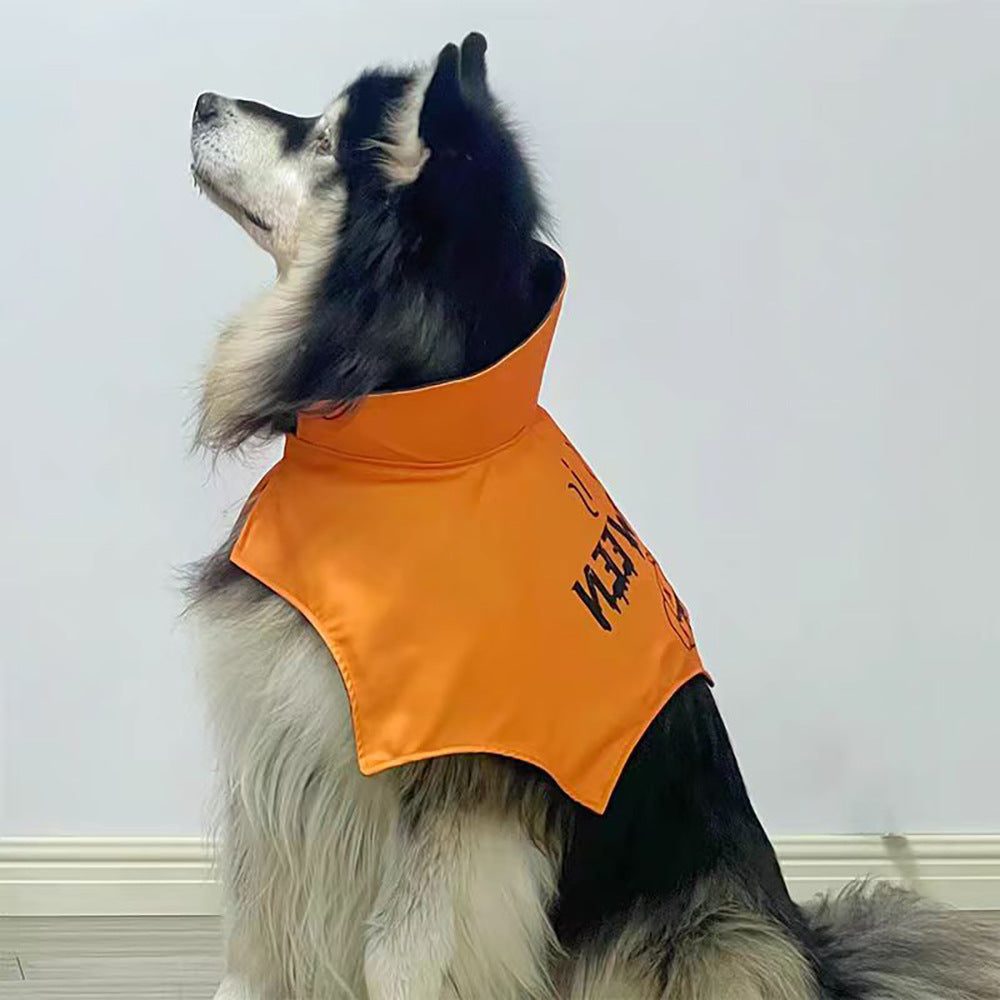 Pumpkin Print Halloween Dog Cape