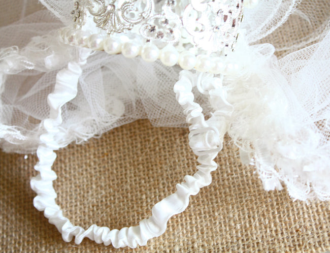 Pet Bridal Veil and Pearl Crown Set