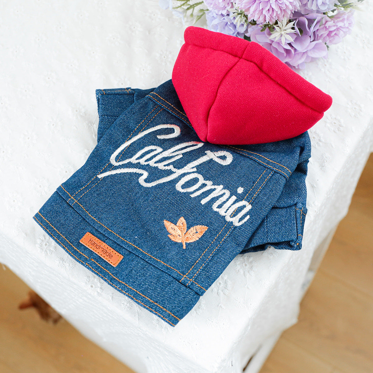 Denim Dog Hoodie Jacket Outfit