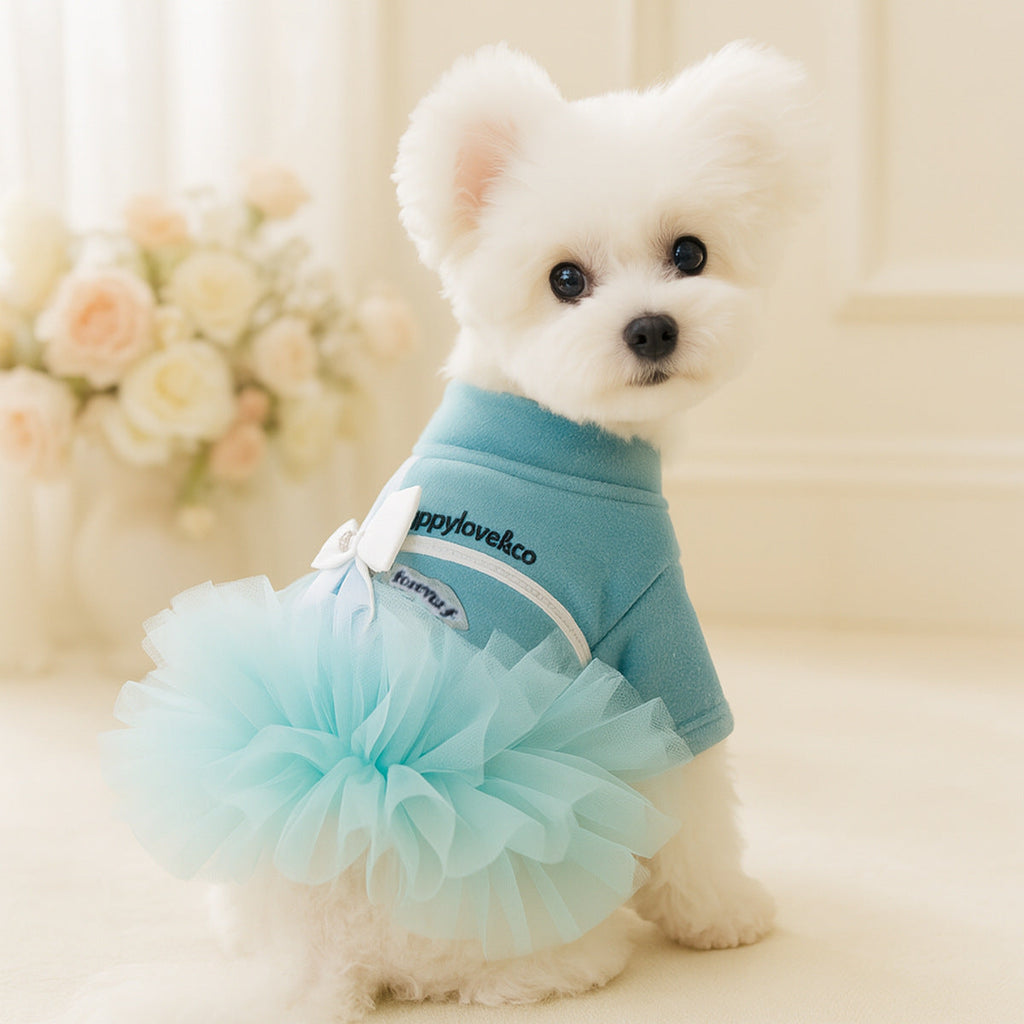 Blue Elegant Tutu Dog Dress