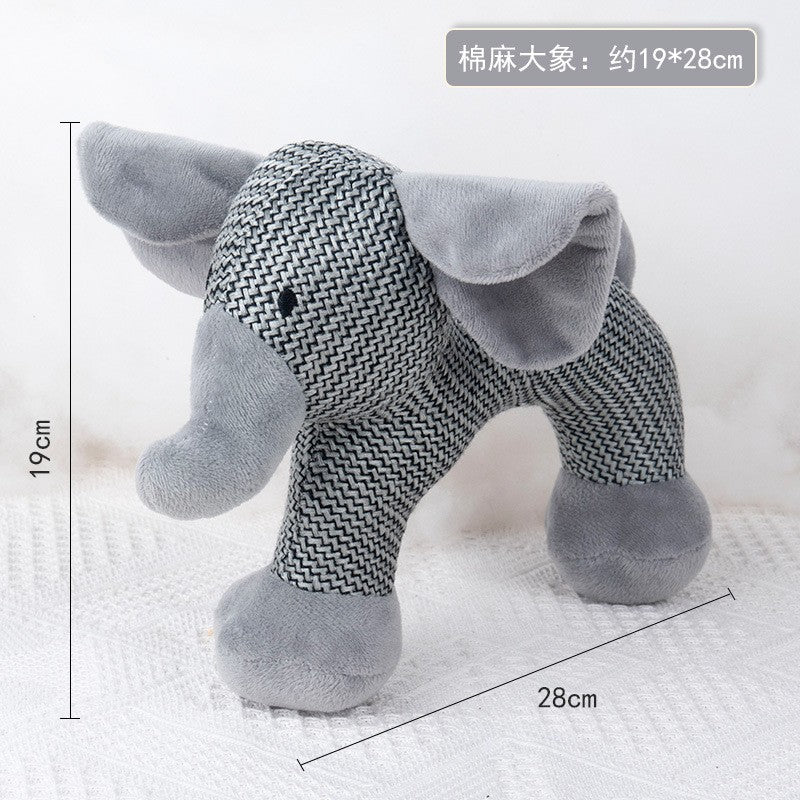 Linen Animal Plush Squeaky Dog Toy